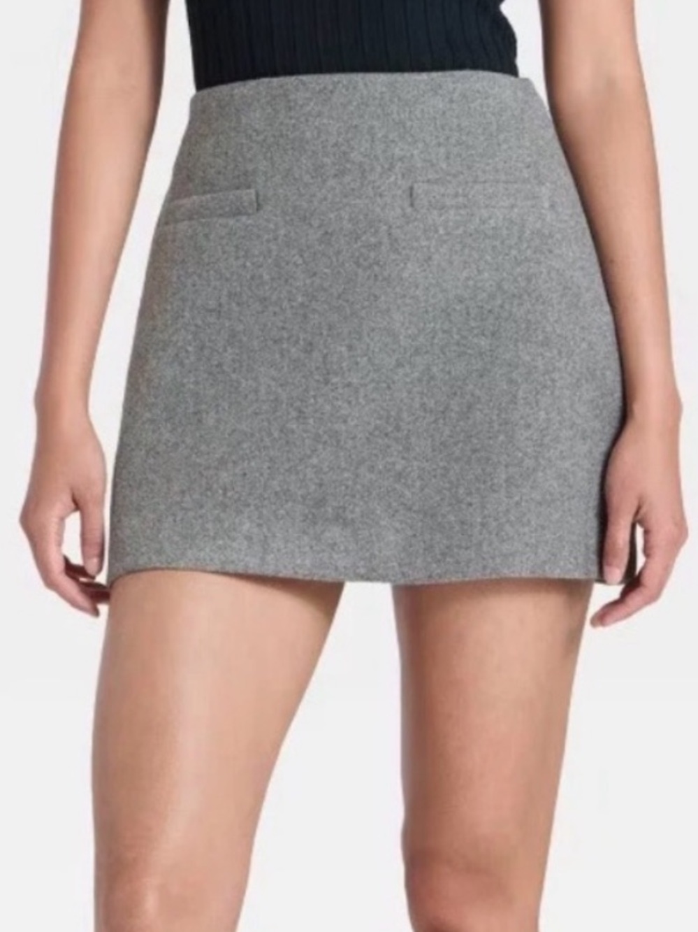 A New Day Size 16 Grey Textured Mini Skirt